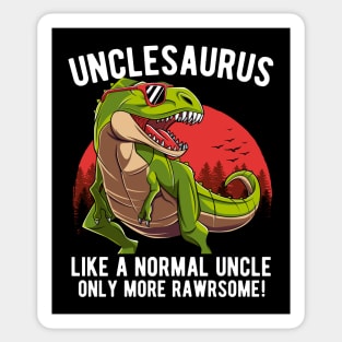 Unclesaurus Only More Rawrsome Fathers Day Gift Sticker